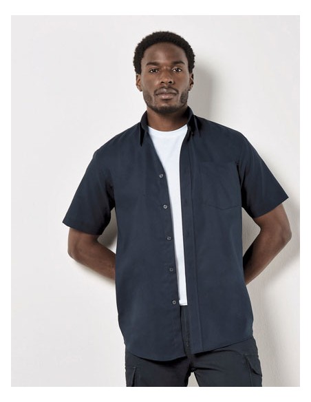 KUS-KK350-Mens Classic Fit Workwear Oxford Shirt Short Sleeve 2